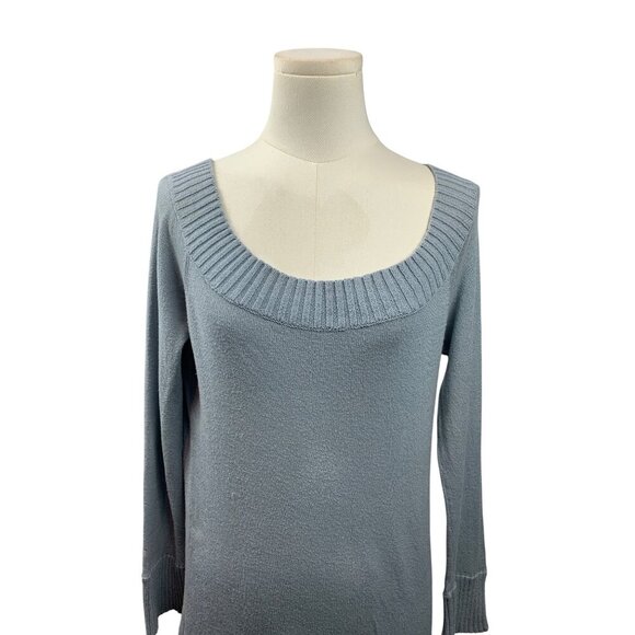 Women’s BCBG Maxazria Light Blue Off Shoulder Shirt Size L - Picture 2 of 7